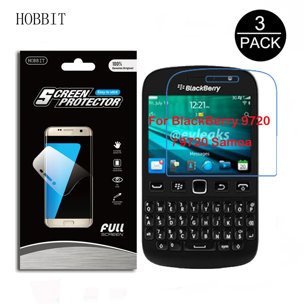 3 упаковки для BlackBerry 9720 Самоа/9900 Dakota Magnum 7H анти шок Мягкий ТПУ протектор экрана