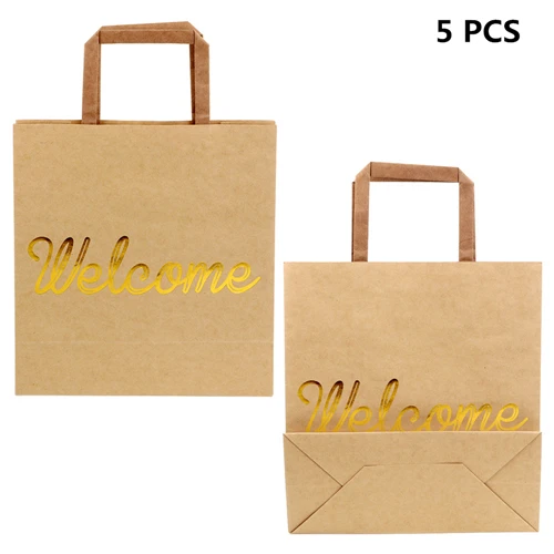 Wedding Bag Brown OurWarm Свадебный для свадебной вечеринки сувениры бумажная Подарочная коробка сумка пригласительное кольцо для карт Подушка деревенские Женихи Свадебные вечерние украшения - Цвет: Wedding Bag Brown