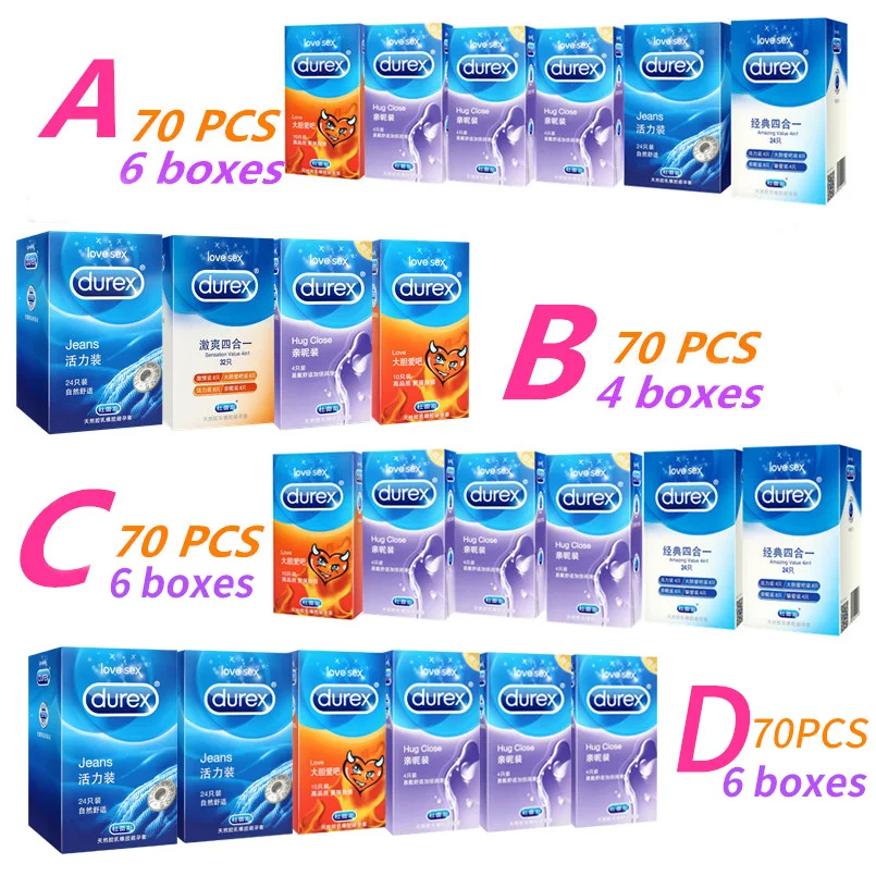 Латексные презервативы Durex 70 шт./лот для мужчин из натурального латекса со