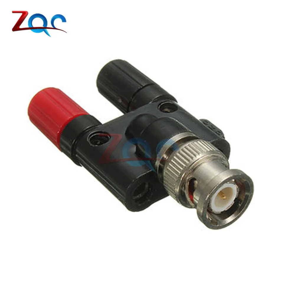 BNC штекер к двум двойным 4 мм разъему типа банан|plug adapter connector|plug connectorl connector |