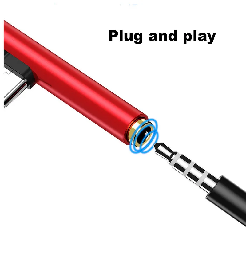 Адаптер для наушников 2 в 1 с USB C на 3 5 мм Aux Тип аудио и зарядный адаптер
