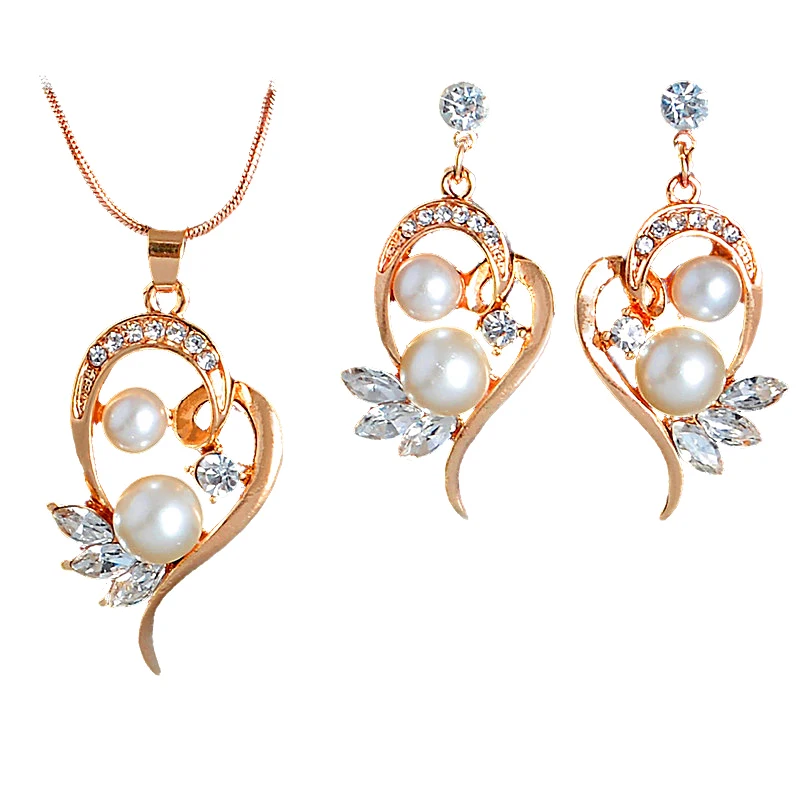 Модные Ювелирные наборы для костюма винтажное ожерелье с имитацией жемчуга