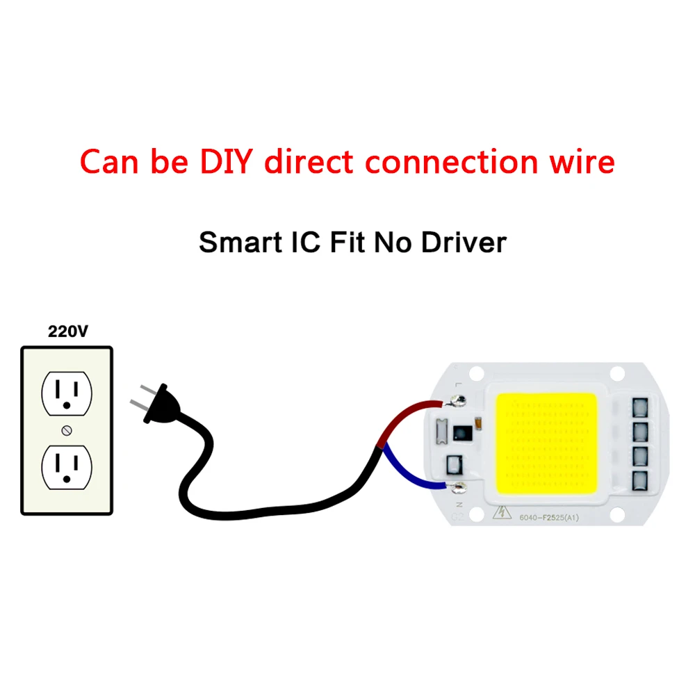 COB Светодиодная лампа 10 Вт 20 30 50 220 В переменного тока IP65 Smart IC нет необходимости в