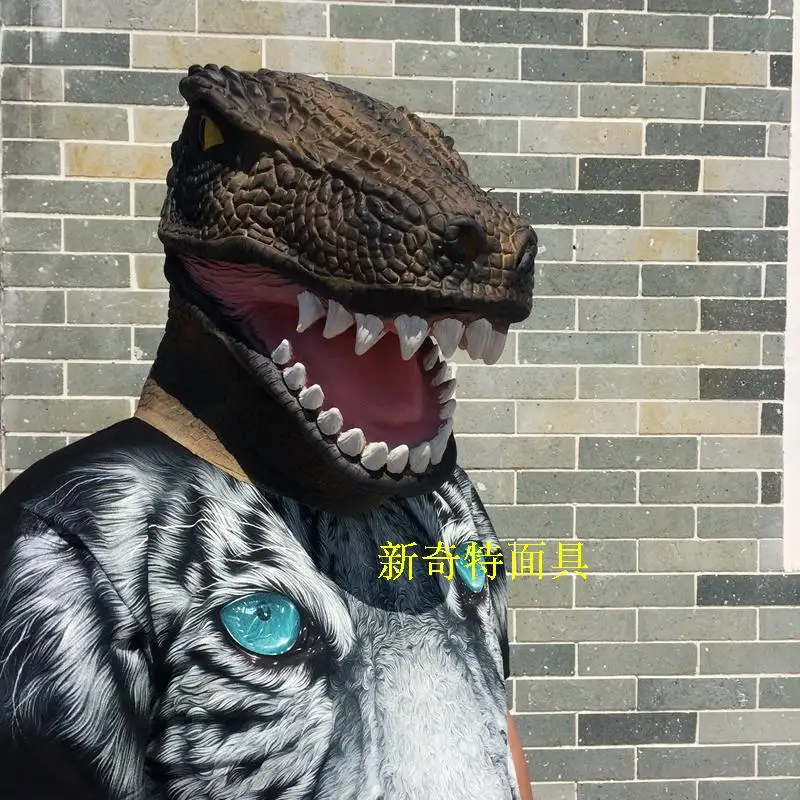 Маскарадная маска на голову динозавра для Хэллоуина высшего качества взрослых