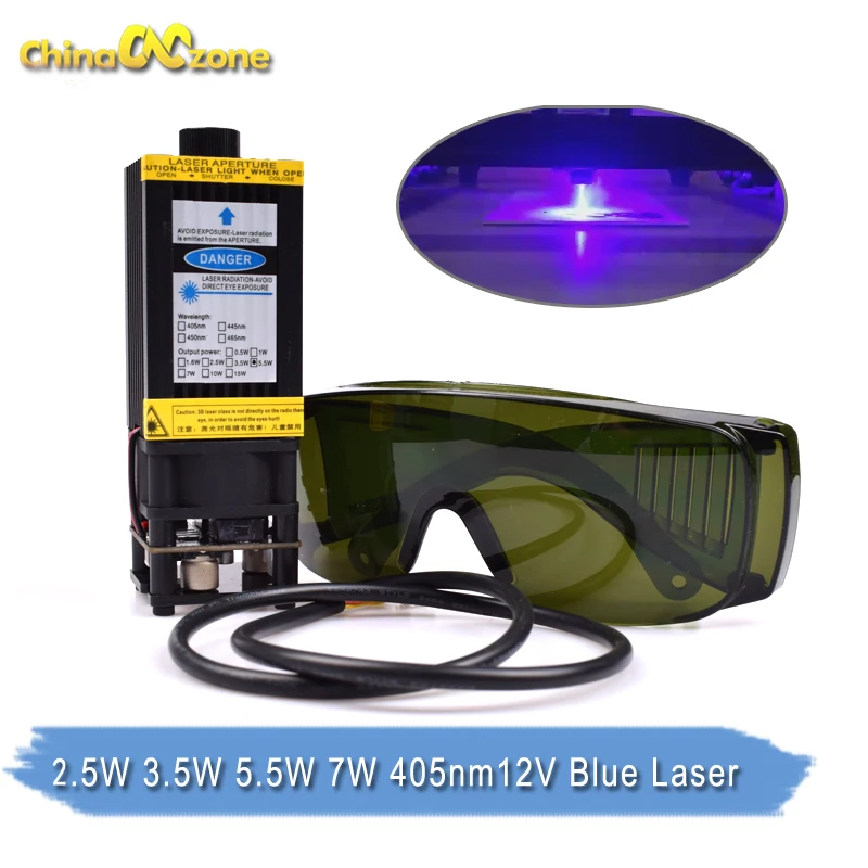0 5 W/2 W/3 W/5 Вт/7 Вт/15 Вт лазерный модуль 405nm 450nm TTL PWM резка древесины гравирующие принт