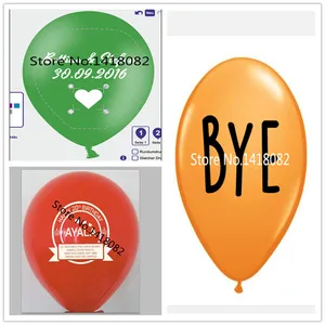 Воздушные шары с принтом на заказ, 200 шт.лот, 2,2 г, все виды цветов, высокое качество