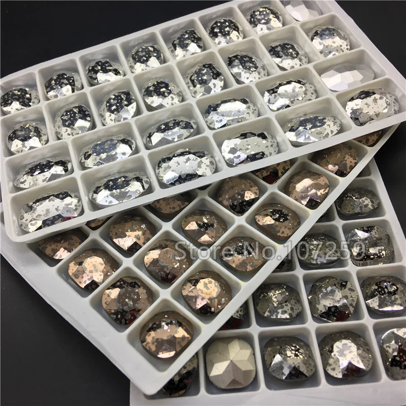 Топовый камень овальная квадратная форма стеклянные стразы новые Кристальные