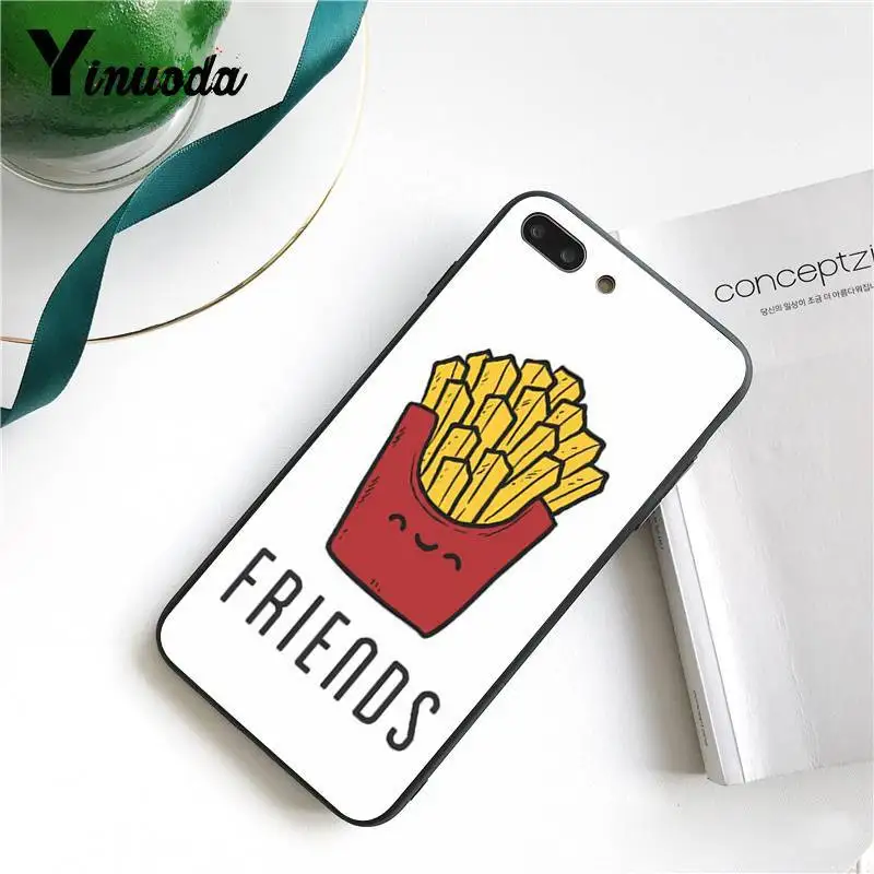 

Yinuoda Funny Cute Cookies Milk Burger Fries Print Newly Phone Case for iPhone8 7 6 6S Plus 5 5S SE XR X XSMAX 11 11pro 11promax