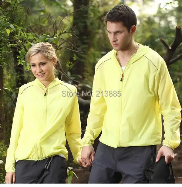 New 2014 woman man couple outdoor sport hoodies hooded sportswear UV thin sunscreen coat spring summer zipper hood jackets | Мужская