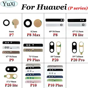Стеклянный объектив задней камеры YuXi для Huawei Ascend P20 lite P20 pro P10 P9 Plus P8 max P8 lite P7 с клейкой заменой