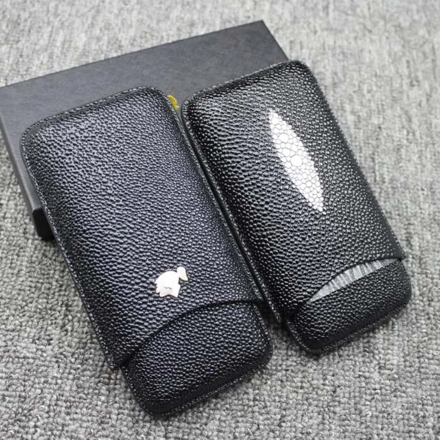 COHIBA Croco тисненая кожа держатель для сигар Humidor 3 трубки портативный дорожный