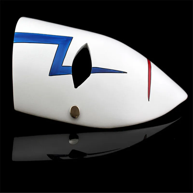 Японские Аниме-маски темнее чем черные Hei белые половина лица Хэллоуин Thunder Li Angry