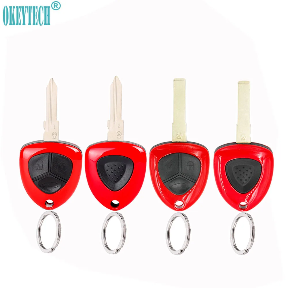 OkeyTech 1/3 Красный Автомобильный брелок для ключей с пуговицами необработанное