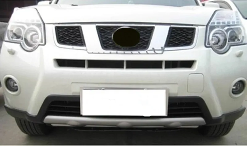 ABS front+ rear bumper bottom guard protector with key hole For nissan Rogue X-Trail T31 2008-2013 car-styling accessories