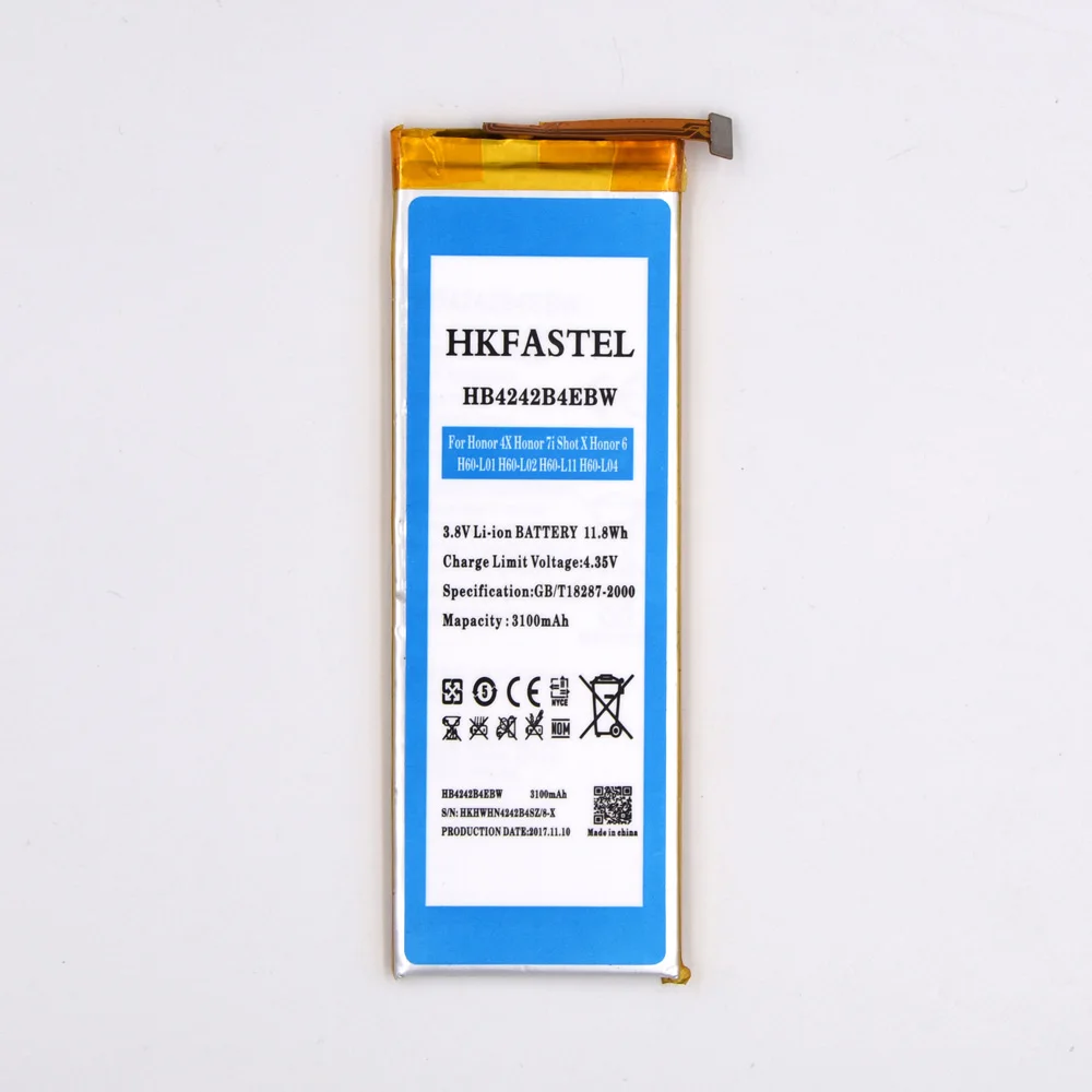 HKFASTEL HB4242B4EBW Аккумулятор для Huawei honor 6 искусственных задних планшетов 4X новые