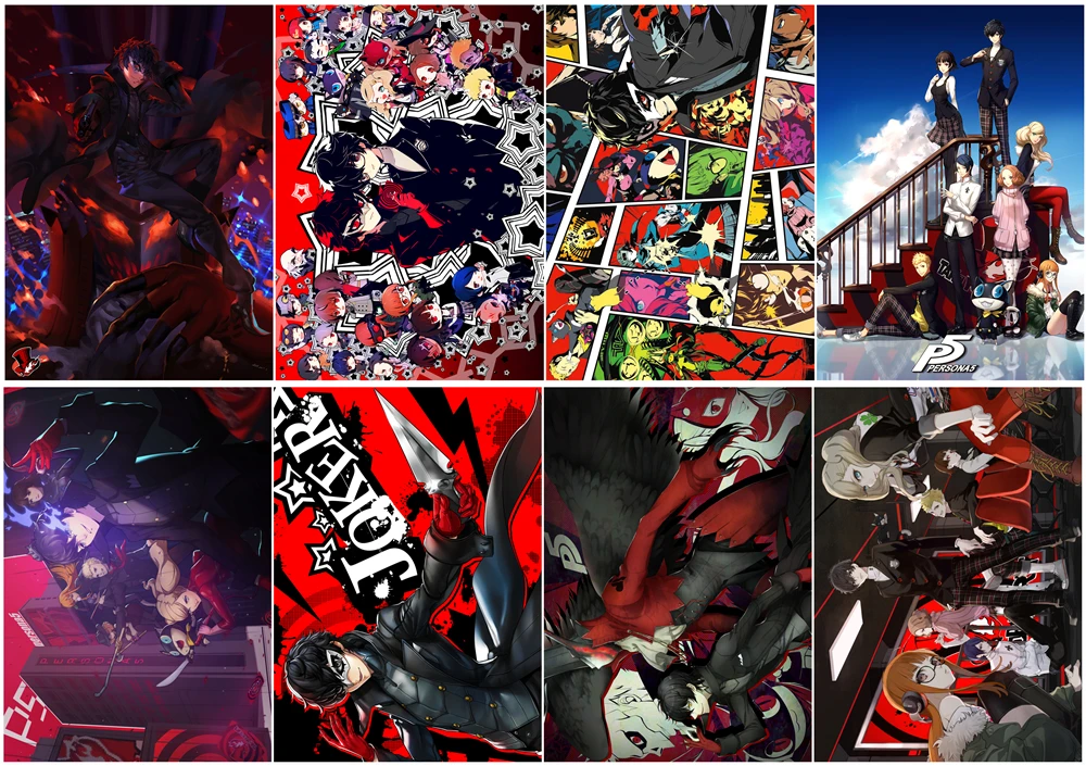 Shin Megami Tensei PERSONA 5 полипропилен A3 8 шт. плакаты плакат на стену PPP016|Рисование и