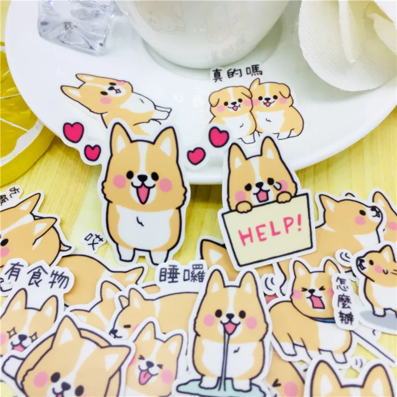 

40 pcs Cute text dog Stickers for Car Styling Bike Motorcycle Phone Laptop Travel Luggage Cool Funny Sticker Bomb Decals