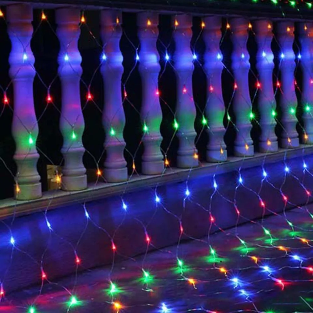 Outdoor 204 LED String Light Multi Color Waterproof Fishing Net Mesh Holiday Decoration for Wedding Party | Освещение