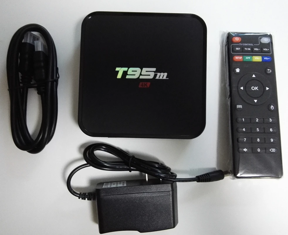 Amlogic s905x android tv box t95m Amlogic Quad Core1GB/8 GB H.265 4K медиаплеер