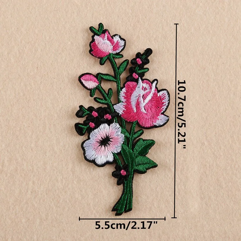 1 шт. сумка вышитый цветок розы аппликация нашивки для шитья Железный значок