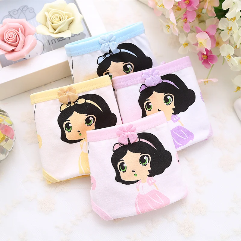 4 шт./лот детское нижнее белье для девочек хлопковые шорты с рисунком кошки