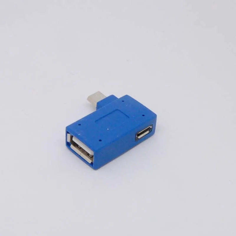 10 шт. OTG 90 градусов левый угол микро USB 2 0 хост-адаптер и мощность телефона планшета