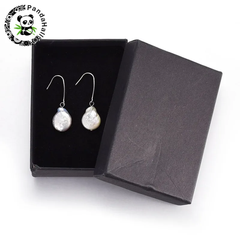 

Natural Keshi Pearl Bead Dangle Earrings, with Stainless Steel Earring Hooks, 37.5~41mm; Pin: 0.7mm