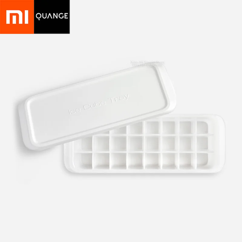 Белый Xiaomi Mjia полная квадратная силиконовая форма поднос для льда быстросъемный большой емкости пищевой материал Смарт холодные продукты - Цвет: Белый