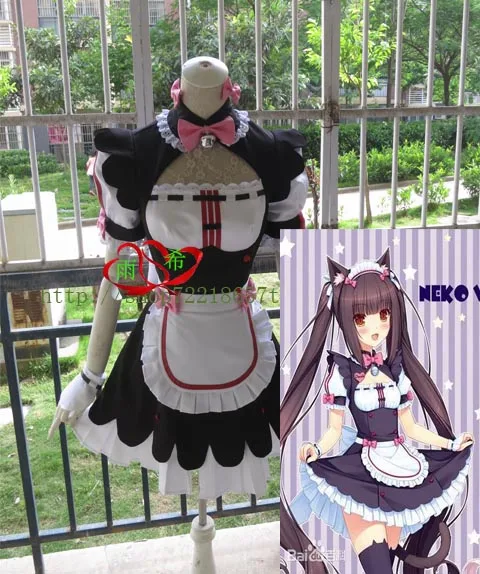 Nekopara Chocola Горничная Косплей Костюм с аксессуаром 7 цветов на выбор 11|cosplay costume|maid