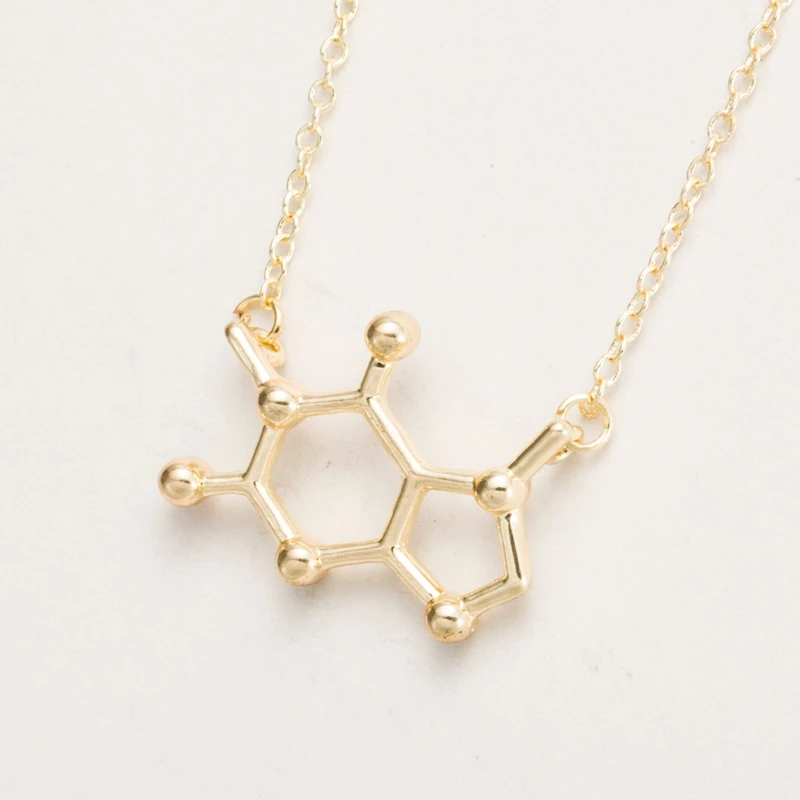Oly2u New Charateristic Caffeine Molecule Necklaces for Women Dainty Chemistry Elemant Chain Pendant Clavicle Necklace -N138 | Украшения и