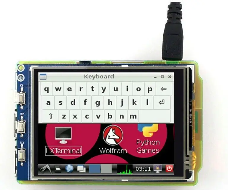 Glyduino 3 2 дюймов Raspberry Pi lcd сенсорный экран монитор модуль 320*240 Разрешение для B +|screen