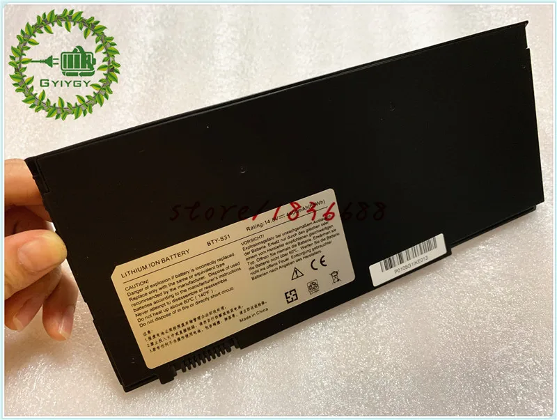 Gyiygy 14,8 V 4400 мА/ч, 65Wh BTY-S31 ноутбук аккумулятор для MSI 1" X-тонкий X320-037US X340 021US X340 023US BTY-S31 BTY-S32