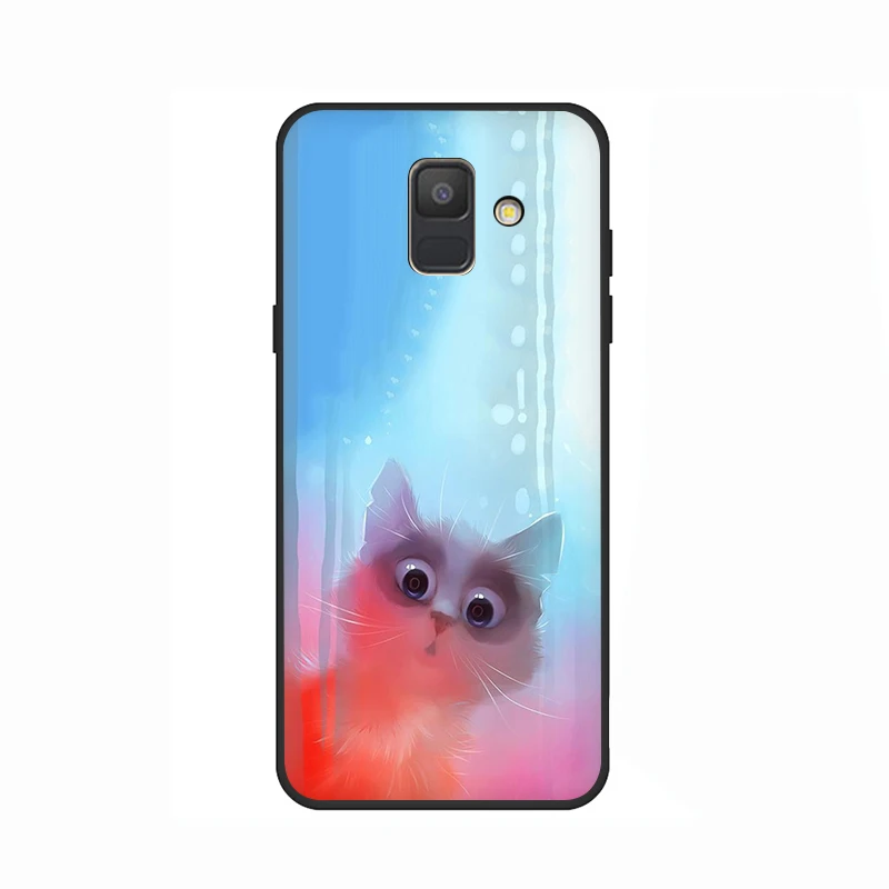 B12 Черная кошка, глаз мягкий силиконовый чехол для телефона для samsung A3 A5 A6 плюс A7 A8 A9 A10s 20С 30С 40С с 50s 60 70 J6 - Цвет: B12
