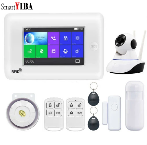 4G House охранной сигнализации сенсорный Экран Беспроводной WI FI SIM домашняя система