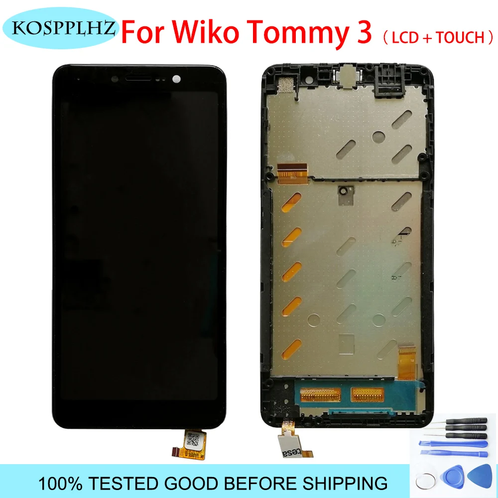 100% новый дигитайзер экран стеклянная панель для Wiko Tommy 3 ЖК-дисплей + сенсорный в