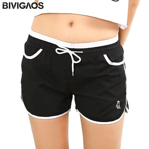 BIVIGAOS новые женские летние шорты быстросохнущие повседневные свободные шорты со шнуровкой короткие легкие цветные мини шорты для женщин короткие модные спортивный Спортивные шорты