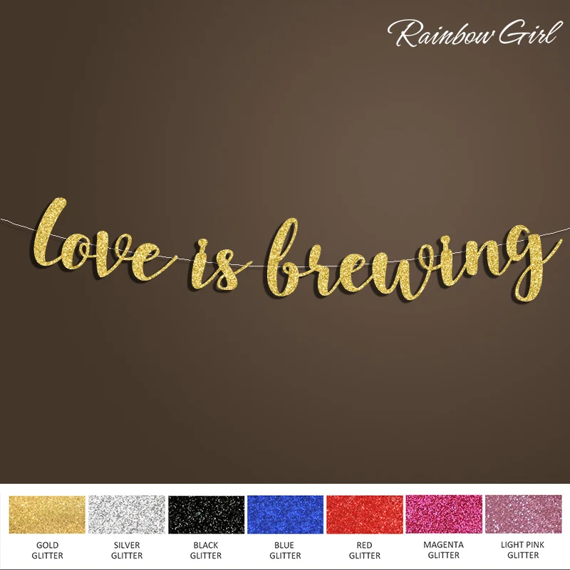 Надпись с надписью Love Is Brew Золотой Свадебный декор|love is|decorative decorativelove love |