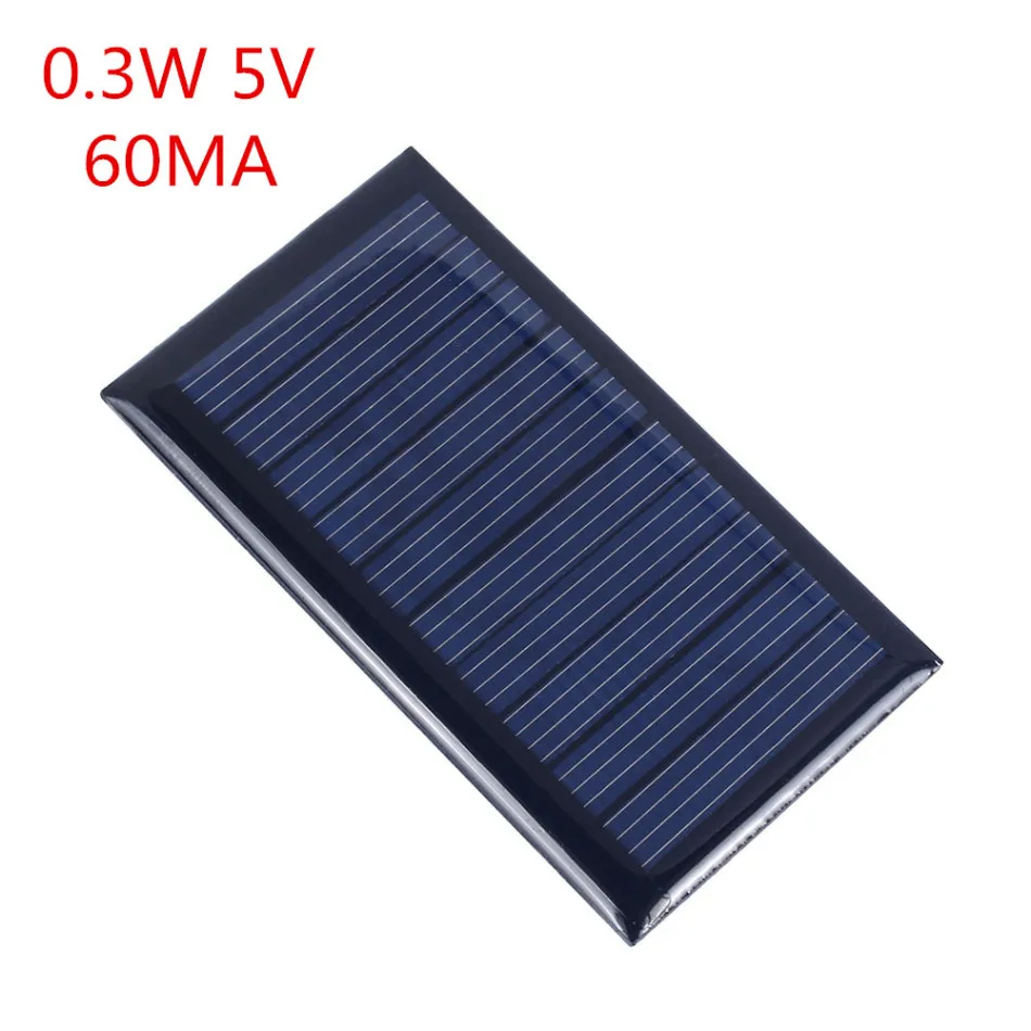 Мини 0 3 W 5V 60mA панель солнечных батарей поликристаллическая для аккумуляторов