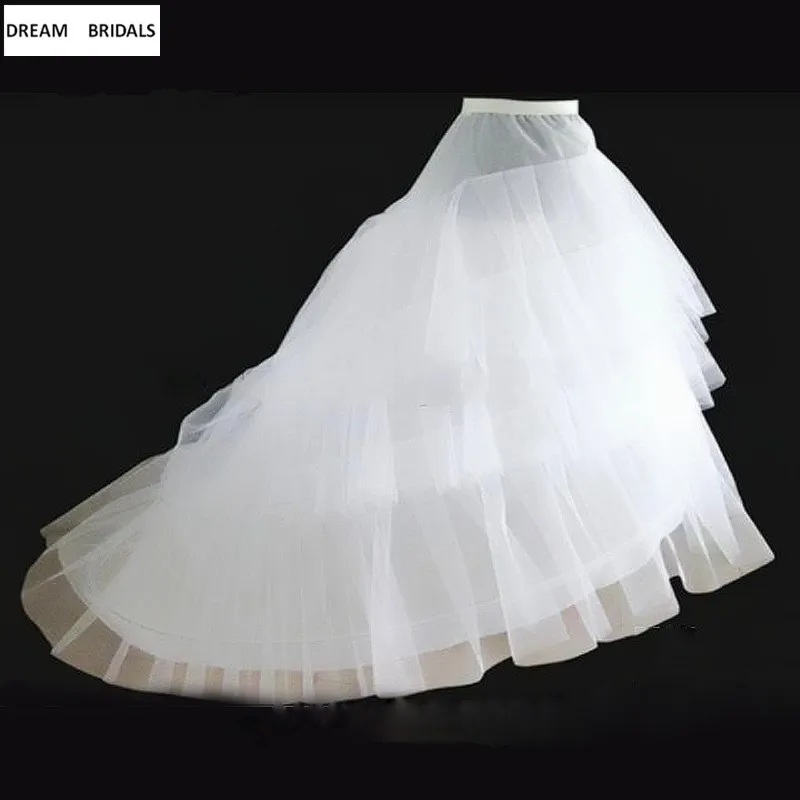 

In stock Cheap Petticoats Mermaid Hoops Bride Petticoat Underskirt Crinolines Organza Hoops Slips 2019