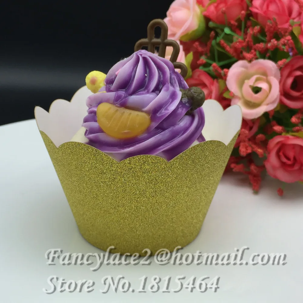 50 шт. блестящая подкладка для выпечки бумажные украшения свадьбы дня рождения