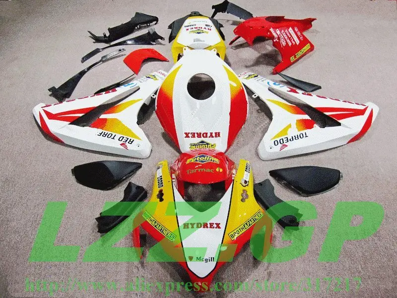 

Injection White Orange Q3256 Fairing kits for HONDA CBR1000 08 09 10 11 CBR1000 RR 2008 2009 10 11 CBR1000RR 08-11 LZZ.GP