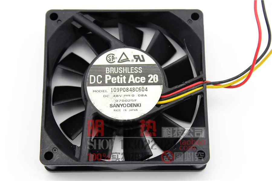 Оригинальный 109P0848C604 8020 8 см 48 В 0.08A охлаждающий вентилятор