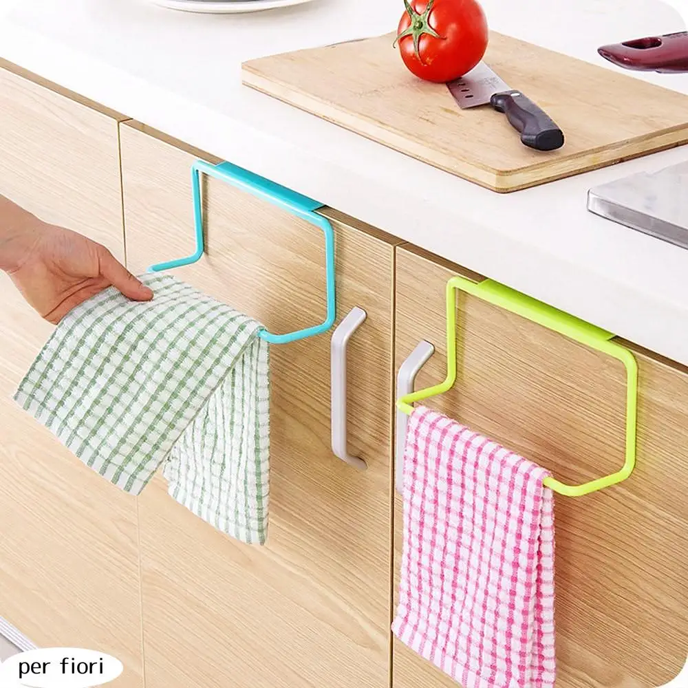 Hoomall Door Back Tea Towel Rack Organizer Bathroom Kitchen Cabinet Cupboard Hanger Hanging Storage Sponge Holder | Дом и сад