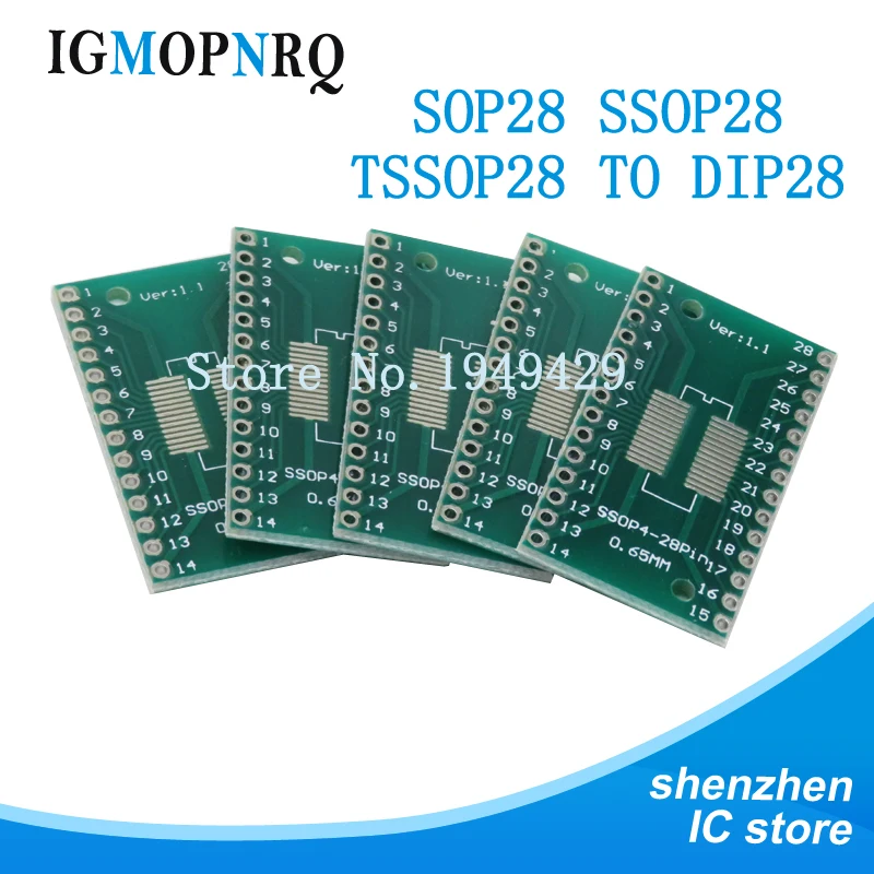 10 шт. TSSOP28 SSOP28 SOP28 SMD для DIP28 IC адаптер преобразователь плата модуль адаптеры