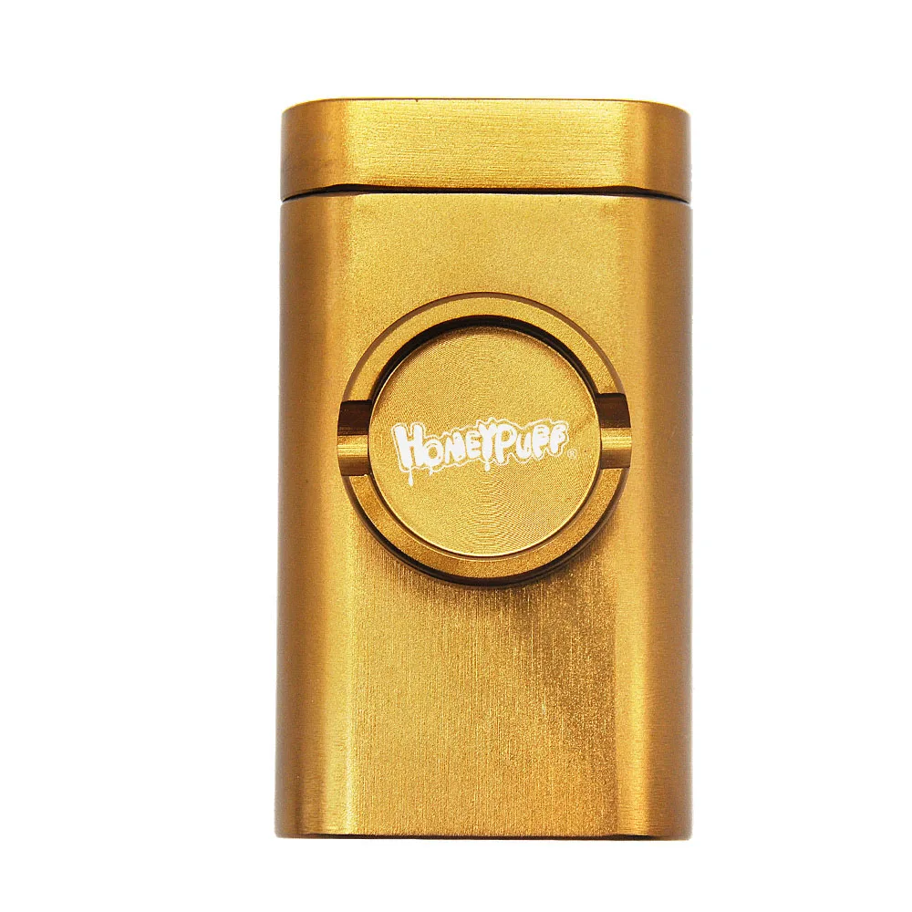 Rose Gold Honeypuff Алюминиевый чехол с зажимом и точильщиком комбинированный Точильщик для табака чехол для трубы с чехлом для хранения Чехол для курительной трубки все в одном - Цвет: Rose Gold Honeypuff