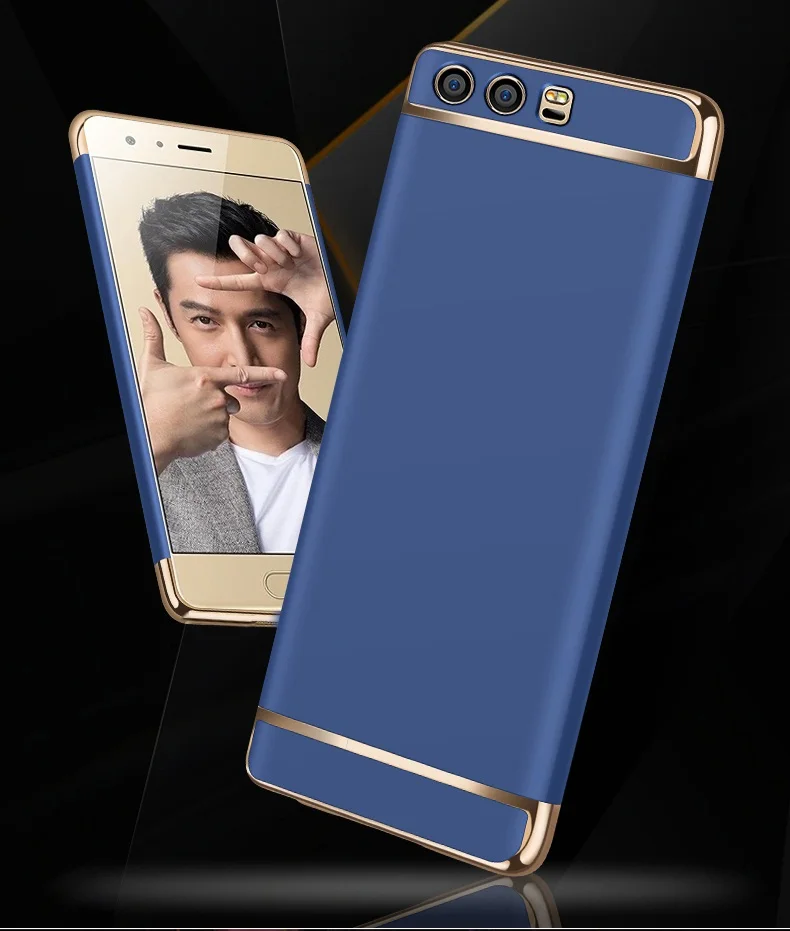 Чехол для Huawei Honor 9 5 15 &quotчехол Роскошный Королевский Золотой металлический ТПУ