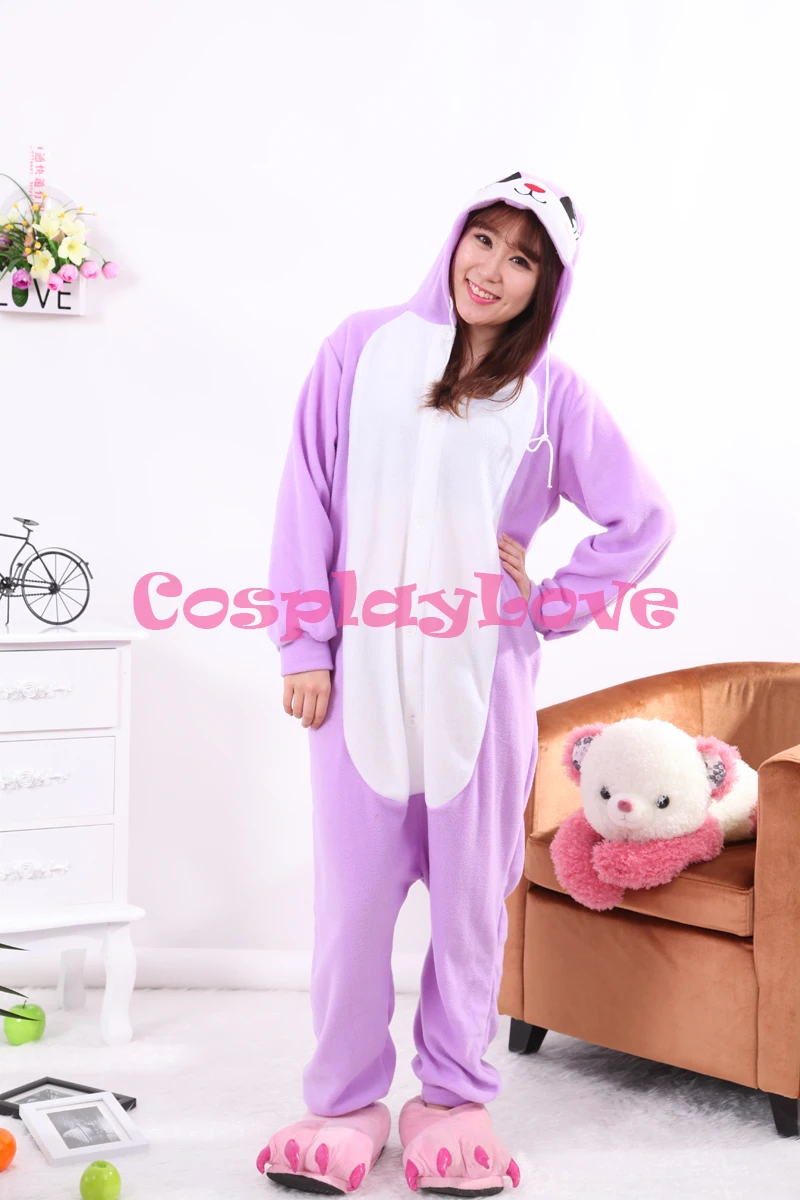 

Пурпурный кролик, Пижама, костюм для косплея животных, Детская Пижама для взрослых, комбинезон, мультяшная одежда для сна, Пижама
