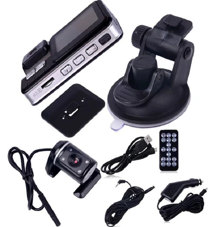 Автомобильный dvr HD DVR 120 регистратор 720 P двойная камера Cam reсветодио дный Corder LED
