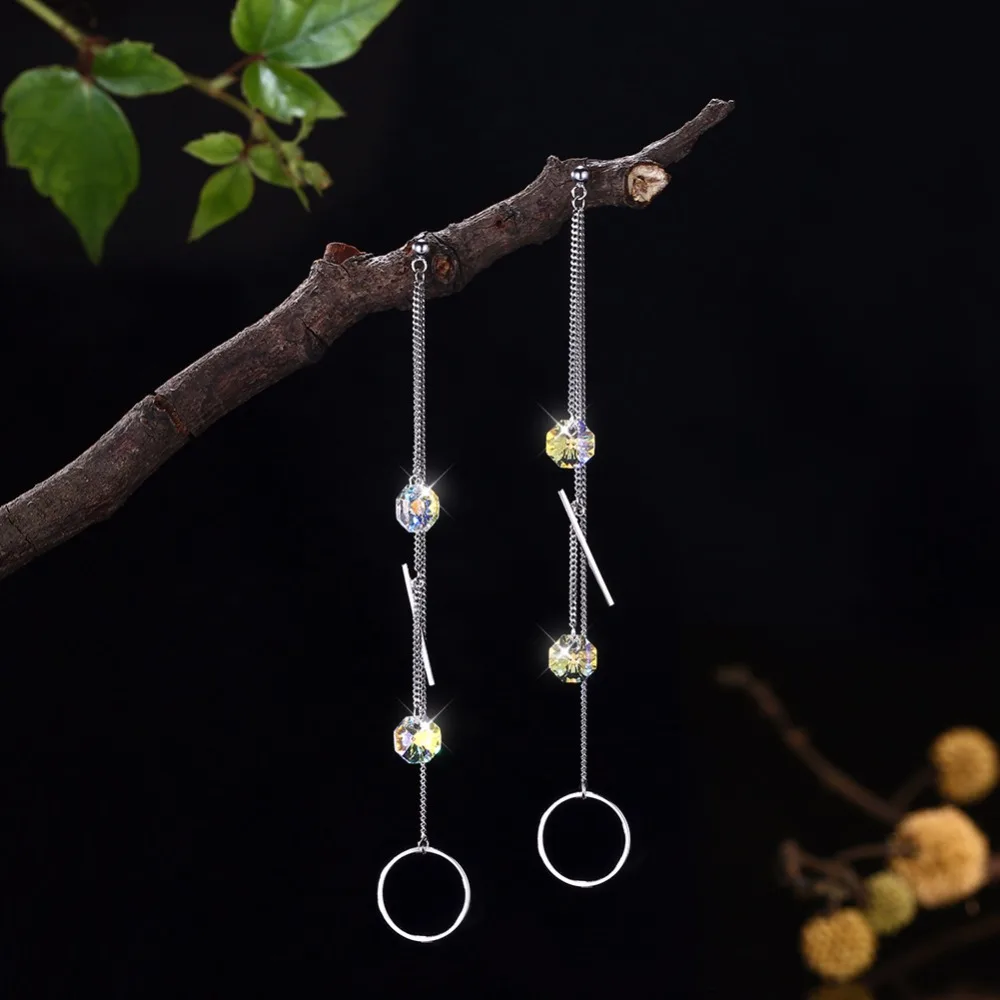 CICI Уоррен Кристалл из Австрии Для Женщин Серьги Fine Jewelry Элегантный Круглый