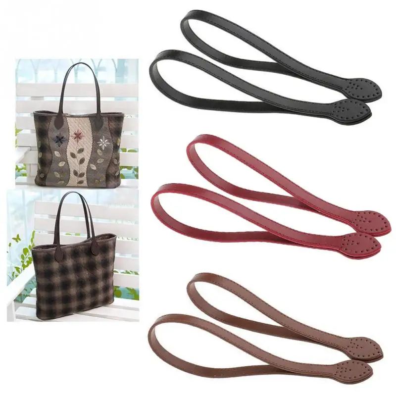 

2pcs/pair 60cm Long Women Girls Detachable PU Leather Bag Strap Belt Handle Shoulder Bag Accessories Belt Handbag Band KZ0333